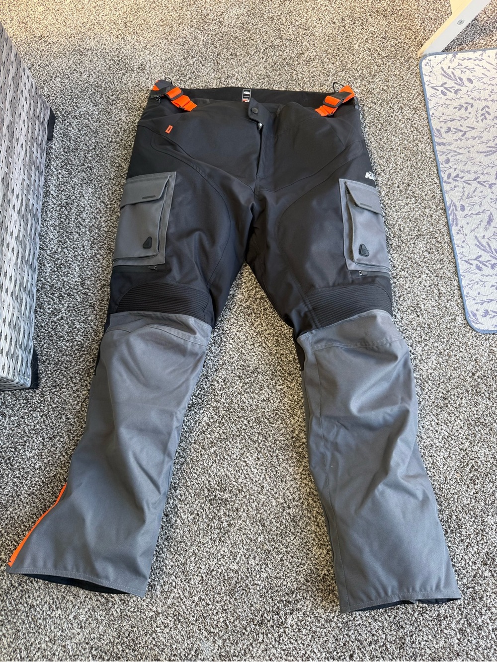 Men's Black & Gray Technical Motorcycle Pants